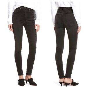 Citizens Of Humanity Chrissy Uber High Rise Skinny Darkness Washed Black size 26